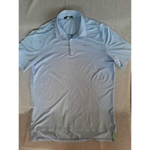 RLX Lauren Men XL Light Blue Moisture Wicking Performance Golf Pullover Polo SEE